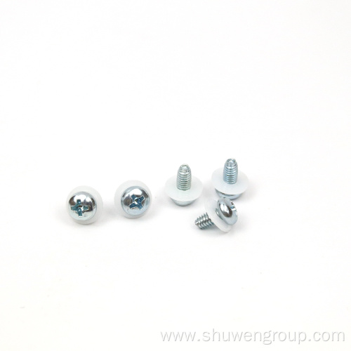 M3.5 Zinc coated SEMS Screws with plastic washer